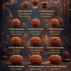 sacred 7 mukhi rudraksha invoking abundance and good fortune